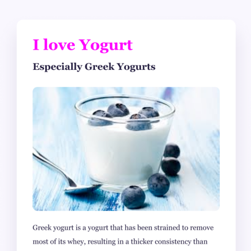 Yogurt